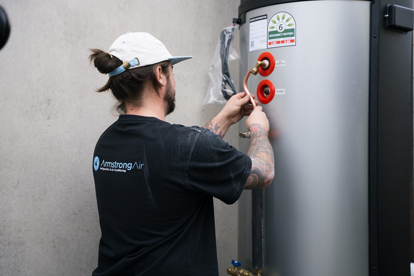 Hot water system commissioning