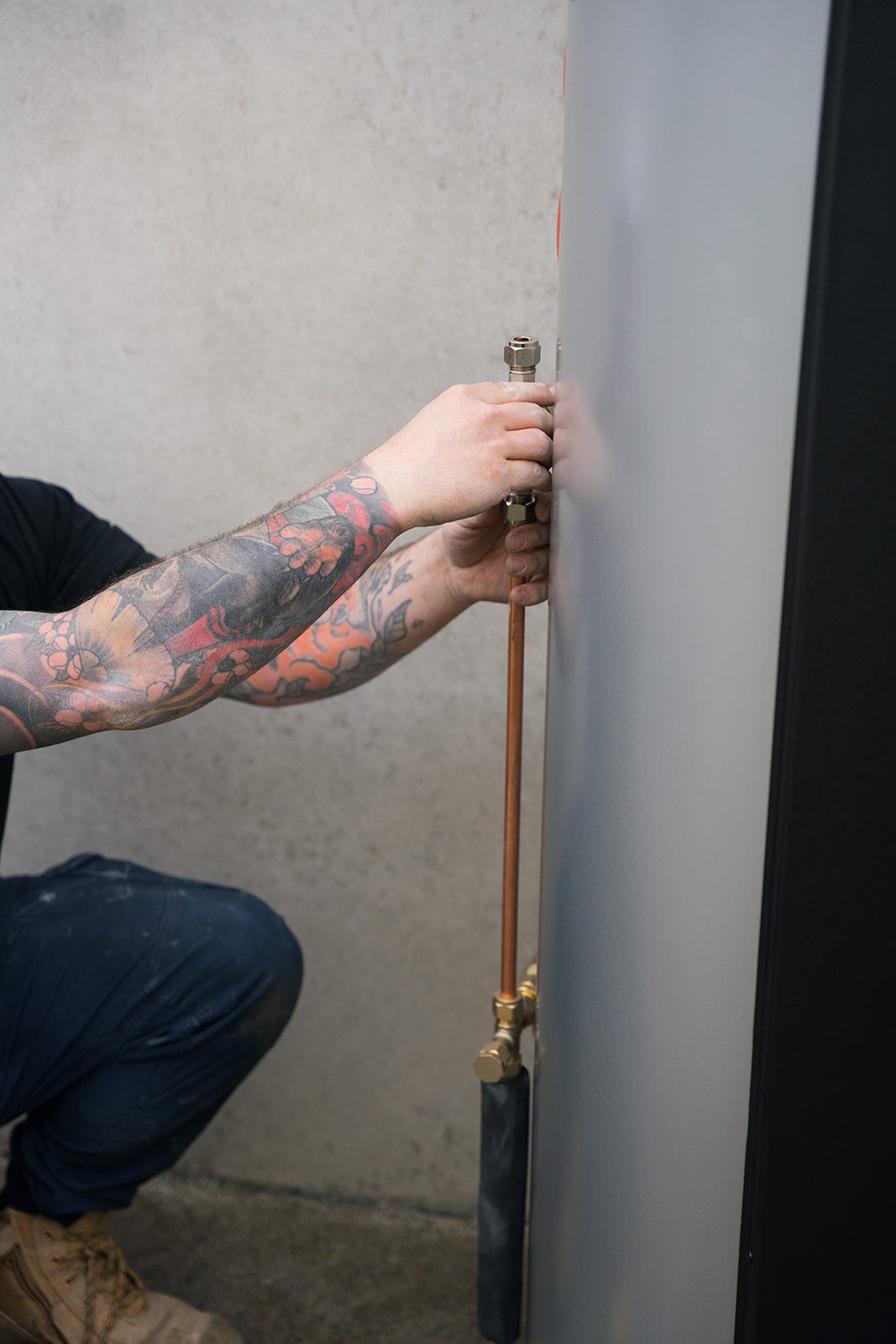 Plumbed and pressure-tested