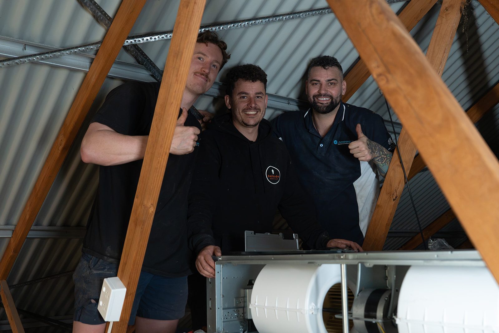 Ducted work in the roof space